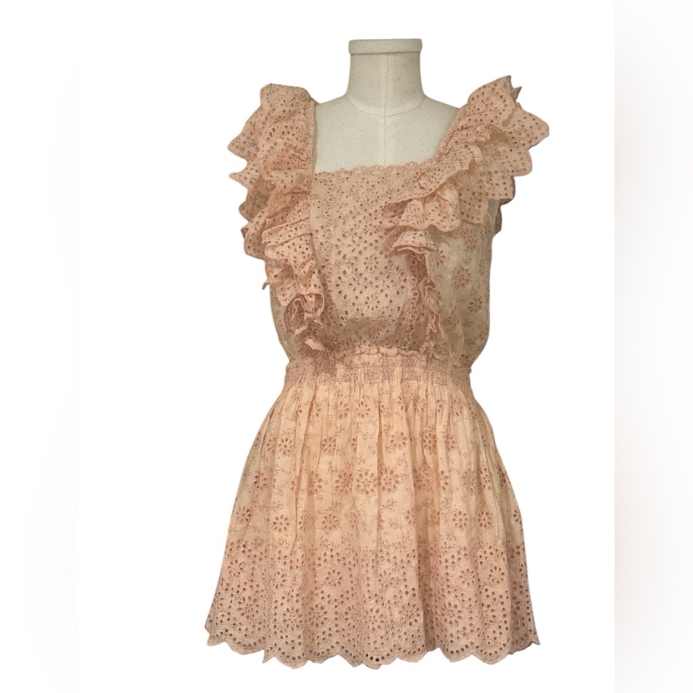 Love Shack Fancy Dora dress pink parfait XS